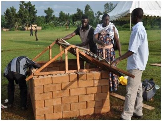Some of the members setting up a demo unit with the products they make Some of the members setting up a demo unit with the products they make